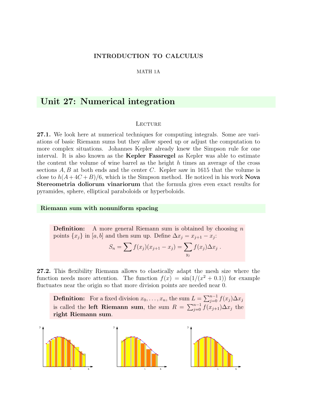 Numerical Integration