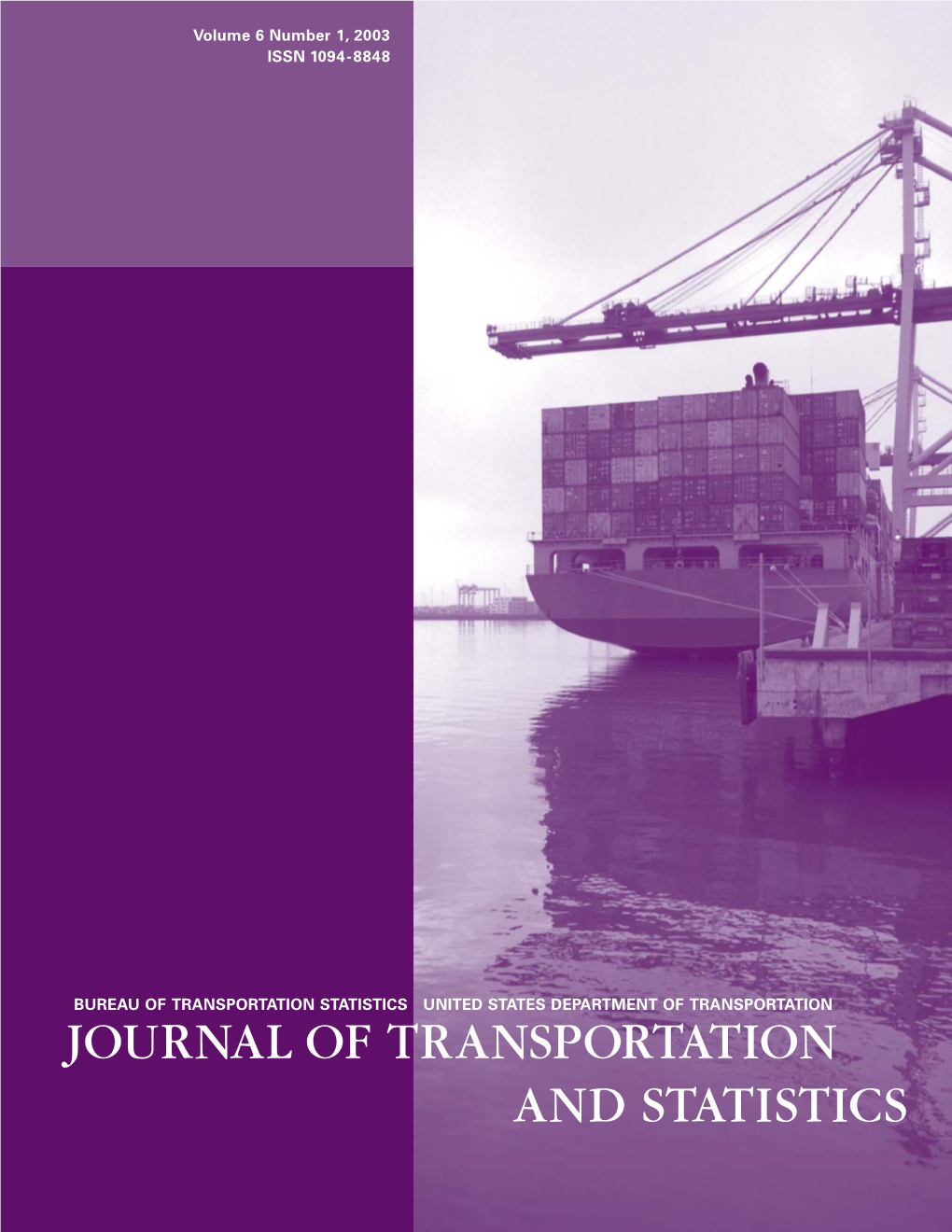 Journal of Transportation and Statistics