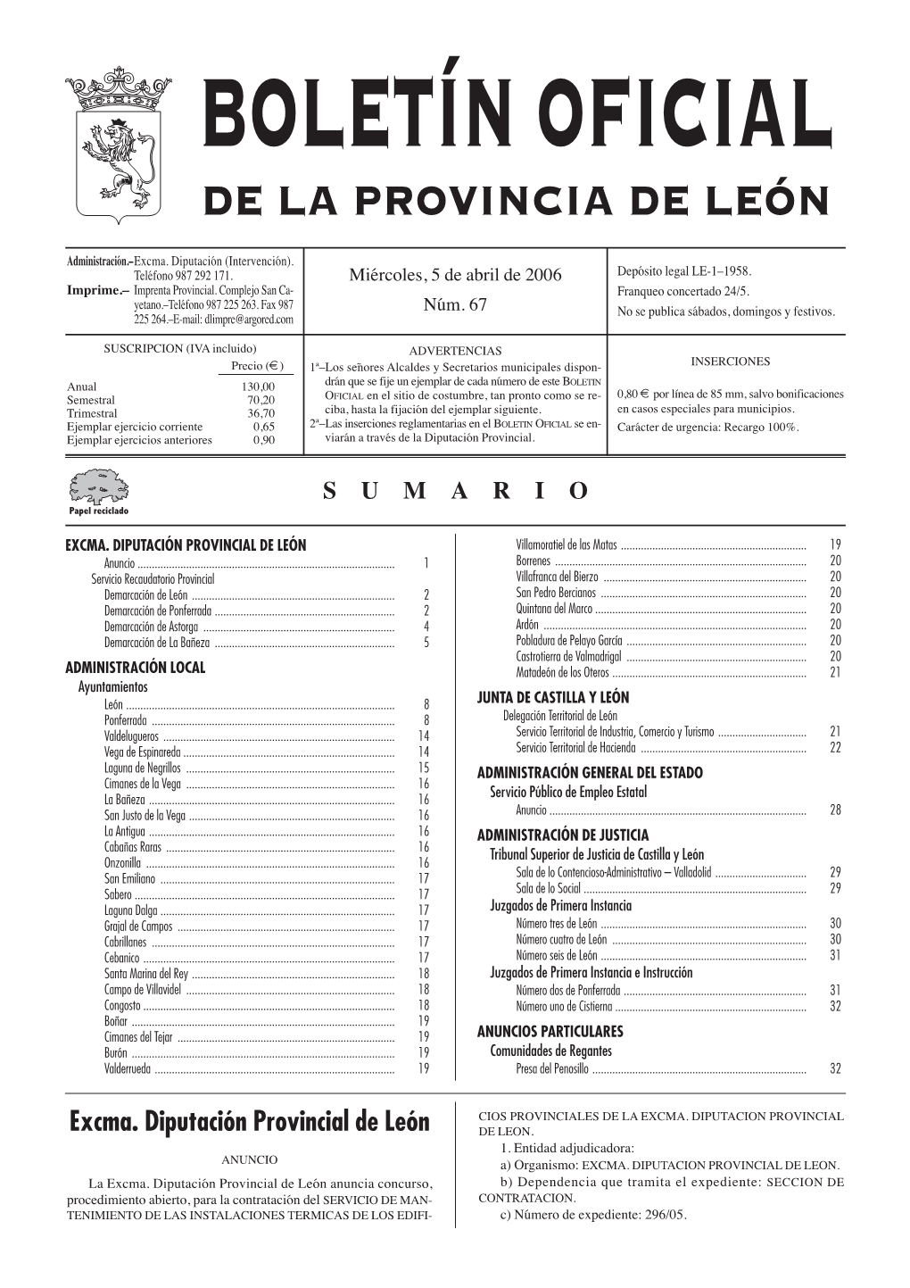 De La Provincia De León