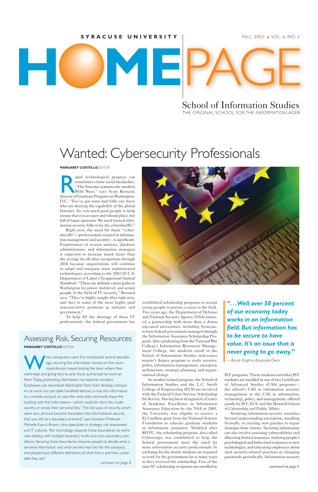 Wanted: Cybersecurity Professionals