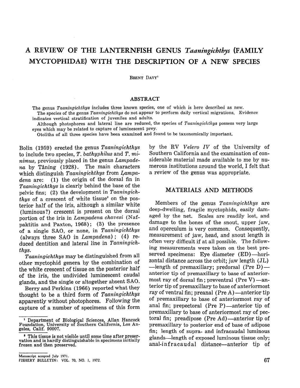 Fishery Bulletin/U S Dept of Commerce National Oceanic