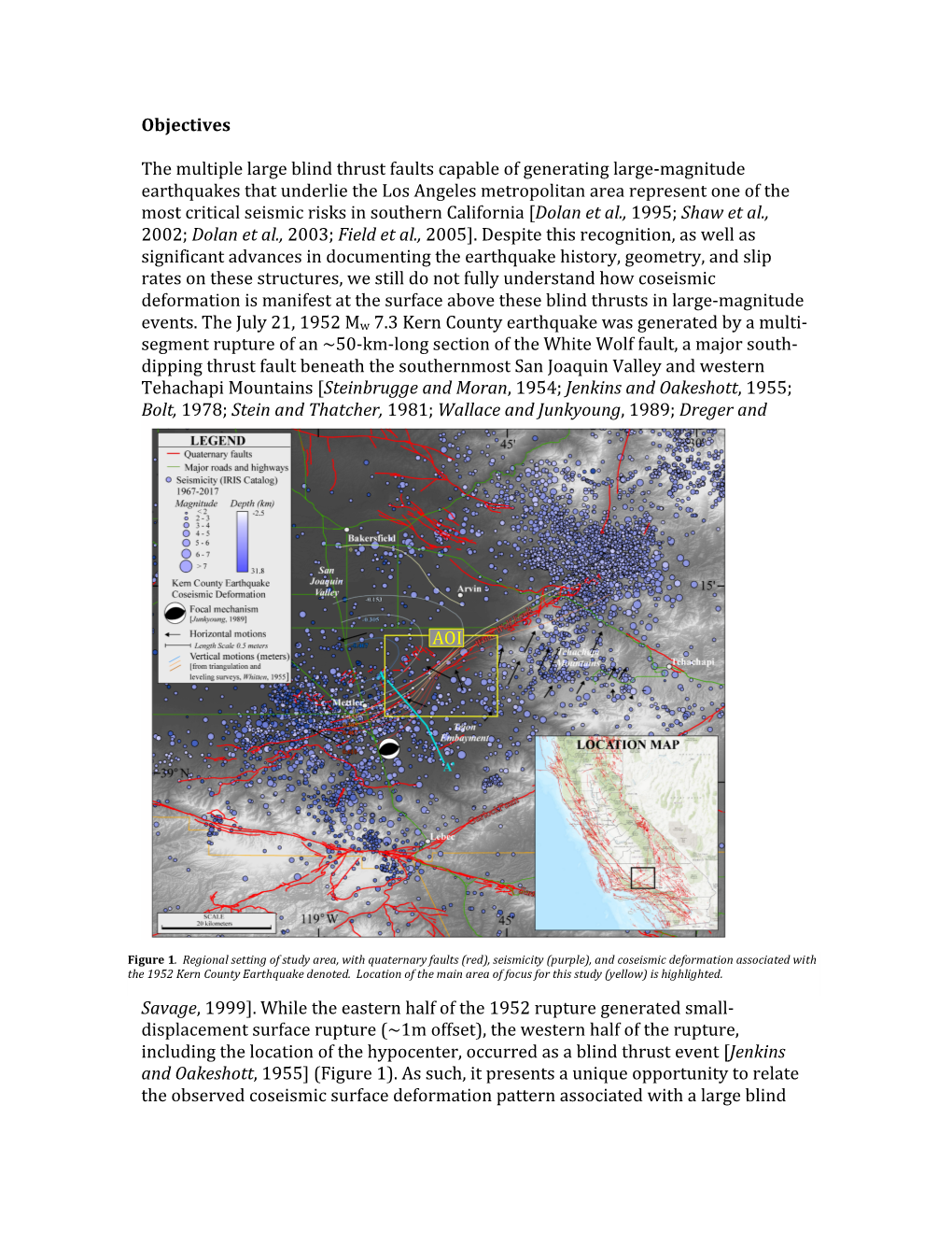 Objectives the Multiple Large Blind Thrust Faults Capable of Generating