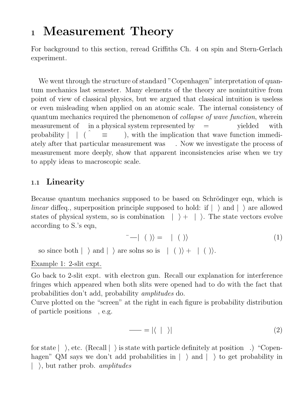 Measurement Theory