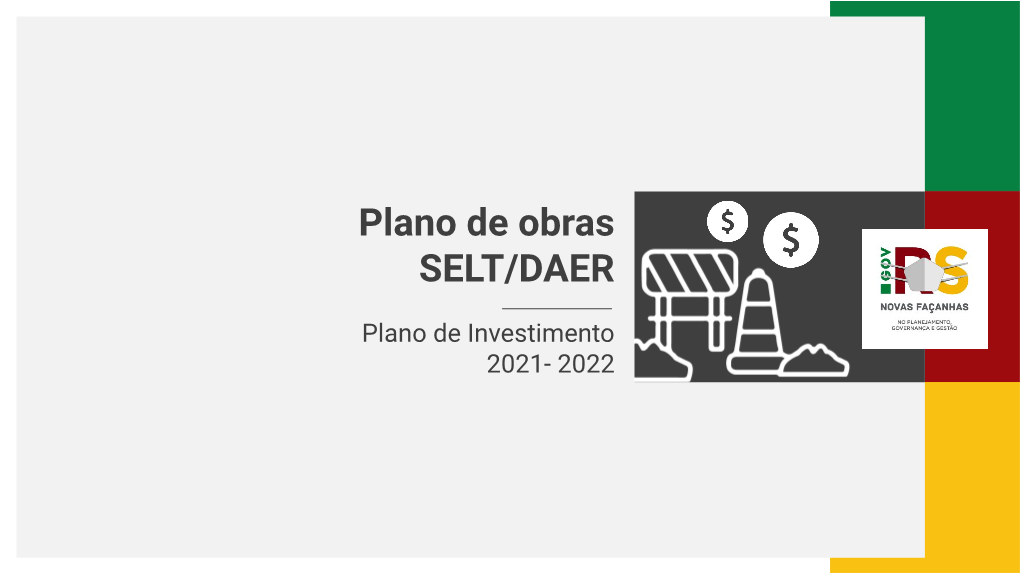 Plano De Obras SELT/DAER