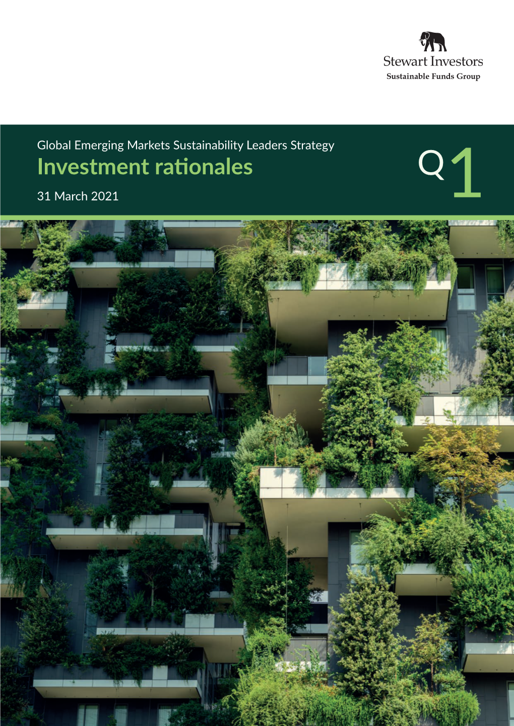 Global Emerging Markets Sustainability Leaders Strategy Investment Rationales Q 31 March 2021 1 Investment Terms