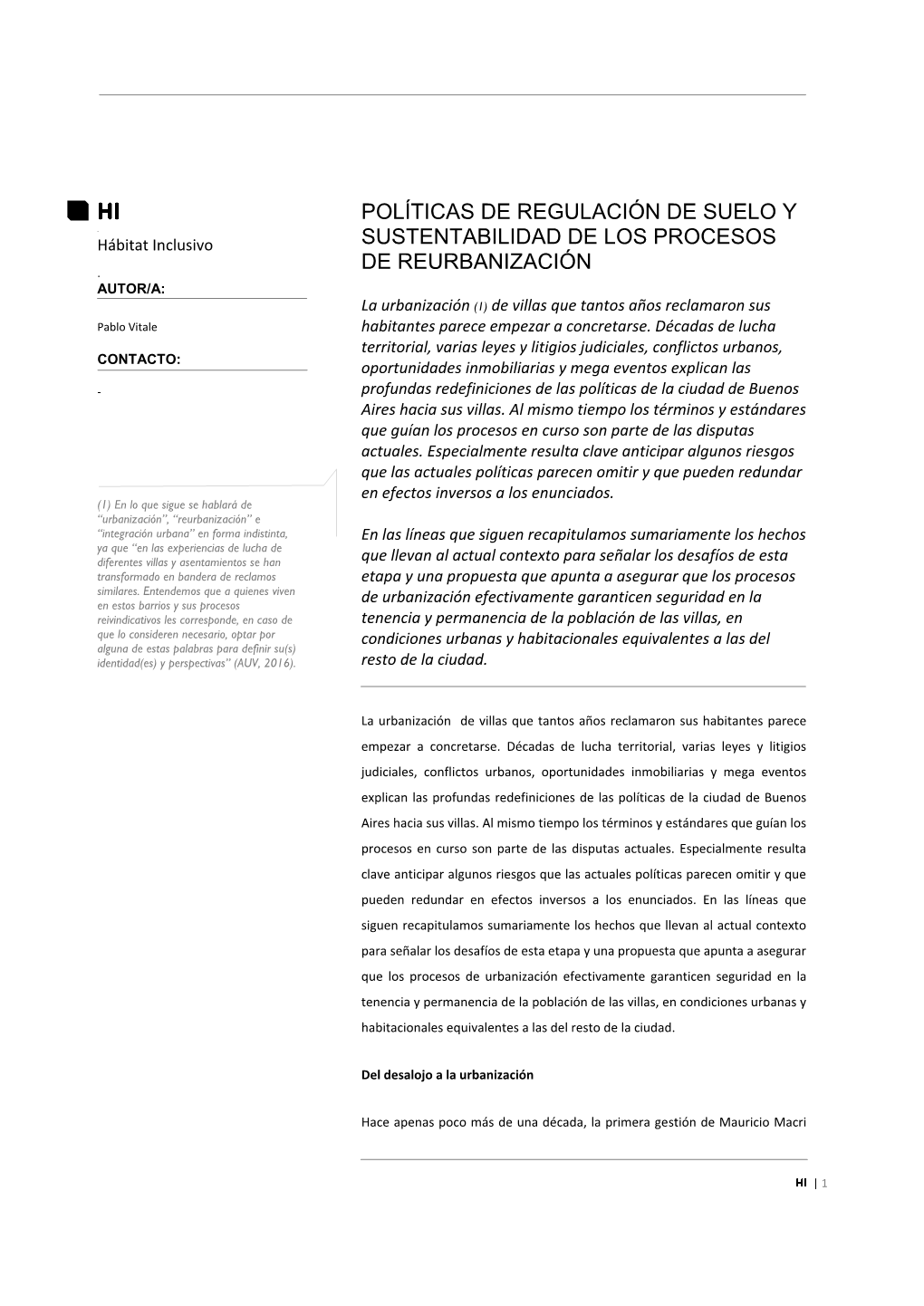 Políticas De Regulación De Suelo Y Sustentabilidad De