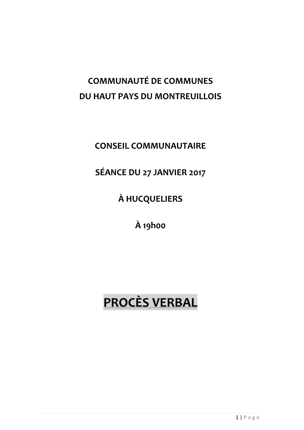 Procès Verbal