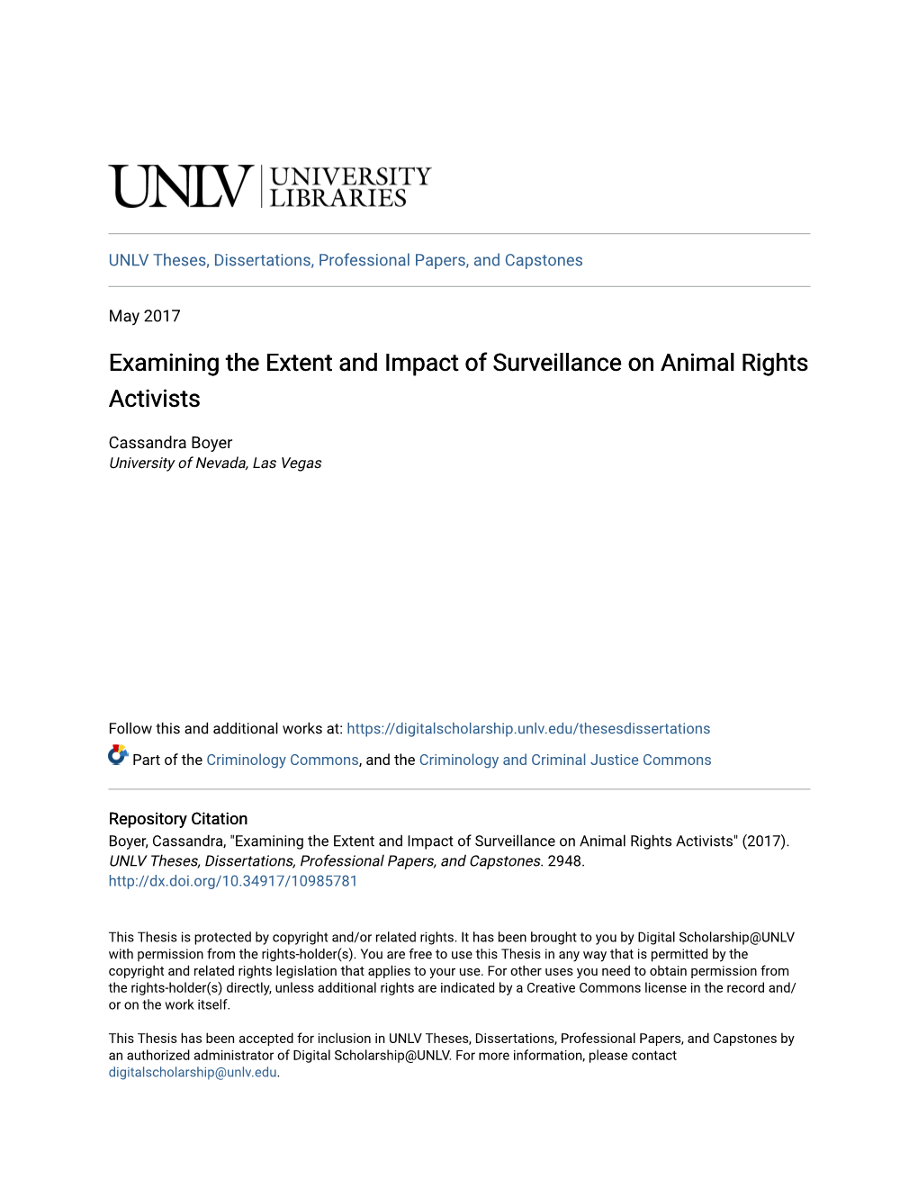 Examining the Extent and Impact of Surveillance on Animal Rights Activists