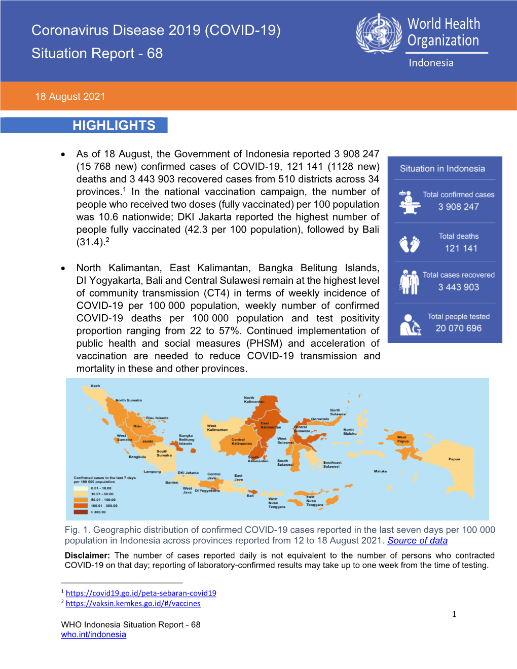 (COVID-19) Situation Report