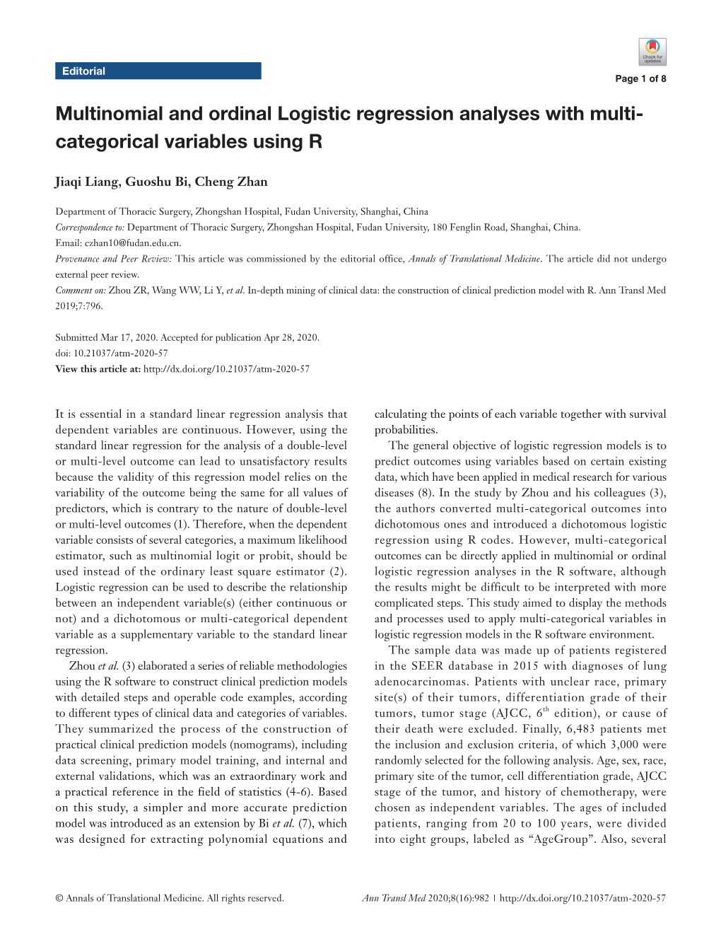 Multinomial and Ordinal Logistic Regression Analyses with Multi- Categorical Variables Using R