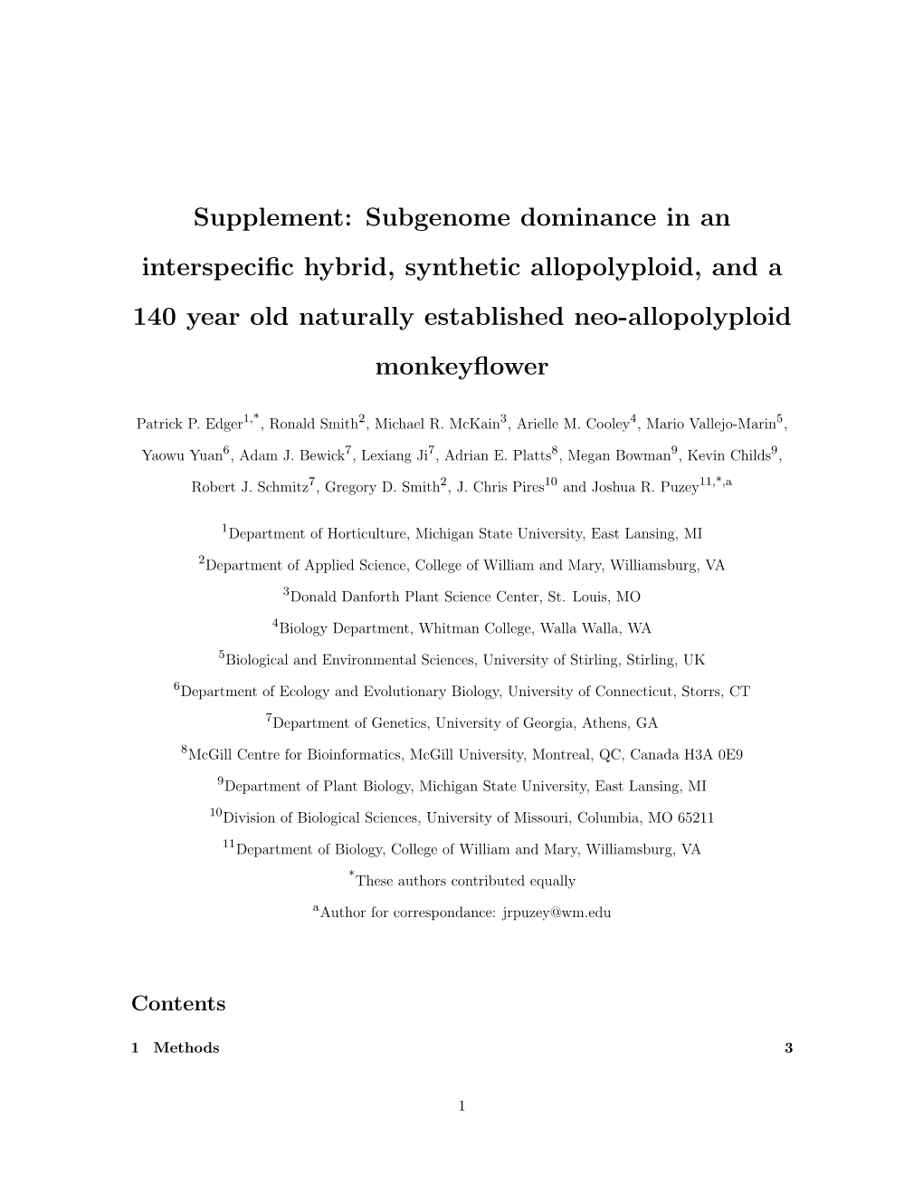 Subgenome Dominance in an Interspecific Hybrid, Synthetic Allopolyploid, and a 140 Year Old Naturally Established Ne