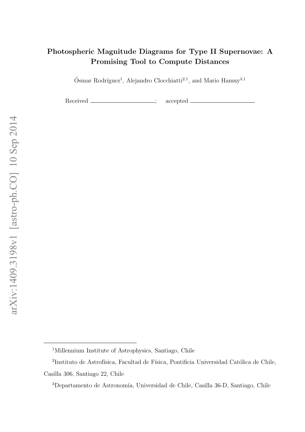 Arxiv:1409.3198V1 [Astro-Ph.CO] 10 Sep 2014