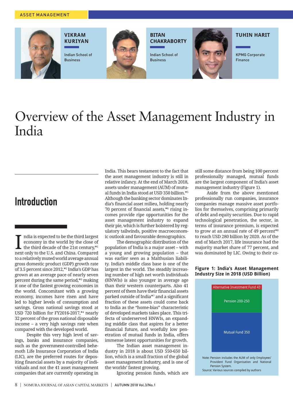 Overview of the Asset Management Industry in India