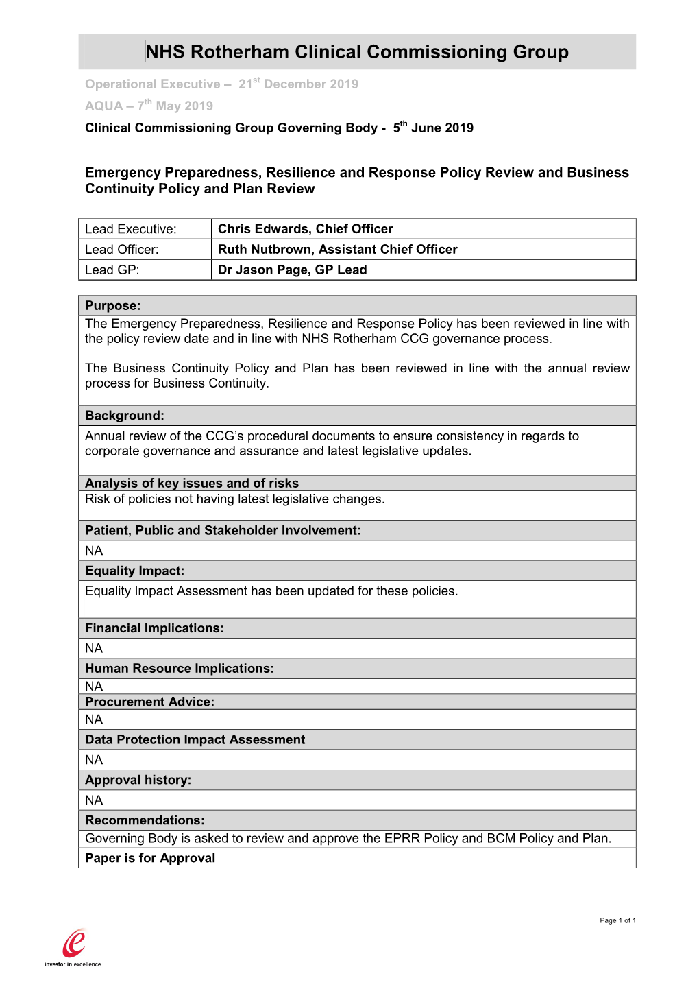 Enc 13 Emergency Responsiveness Policy And