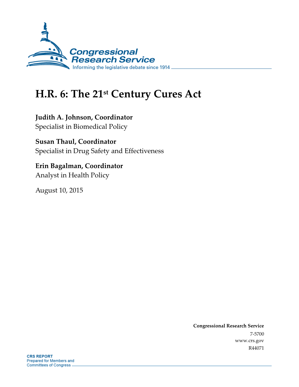 The 21St Century Cures Act