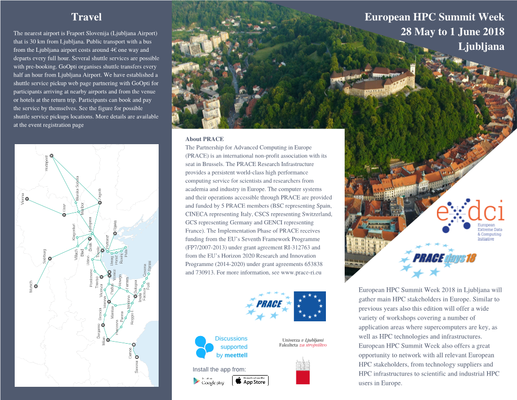 European HPC Summit Week 2018 Leaflet