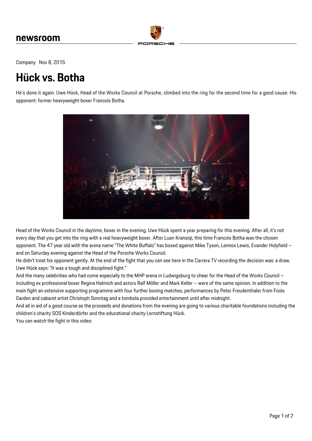 Hück Vs. Botha He's Done It Again