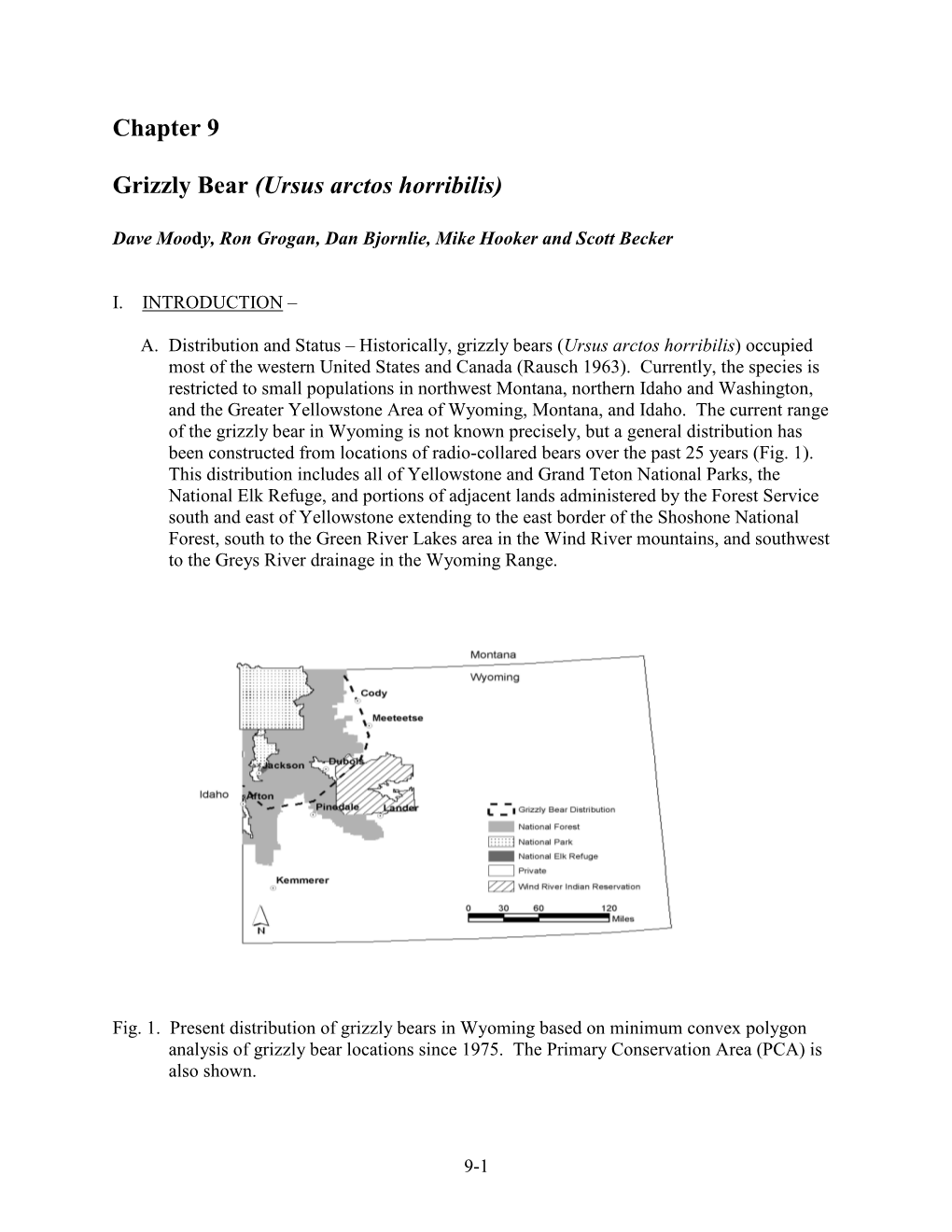 Chapter 9 Grizzly Bear (Ursus Arctos Horribilis)