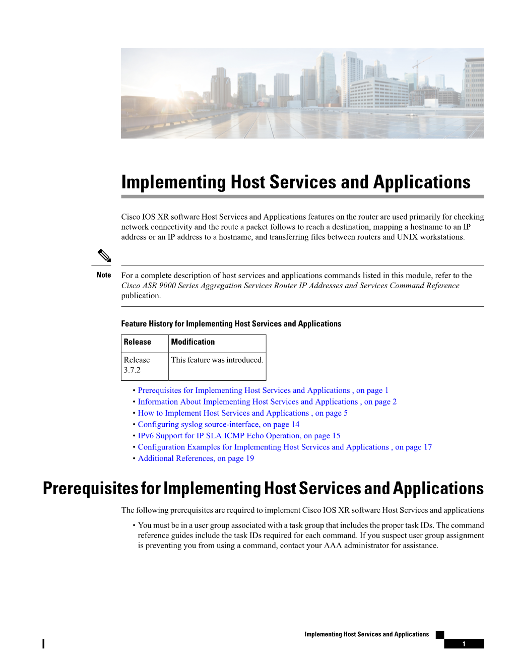 Implementing Host Services and Applications