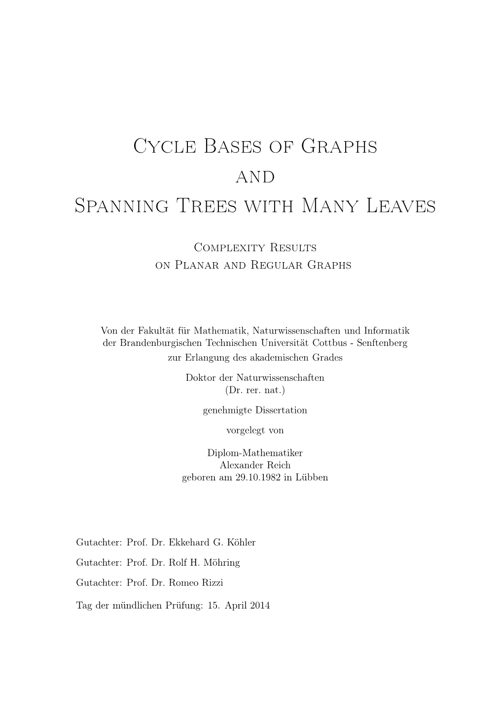 Cycle Bases of Graphs and Spanning Trees with Many Leaves