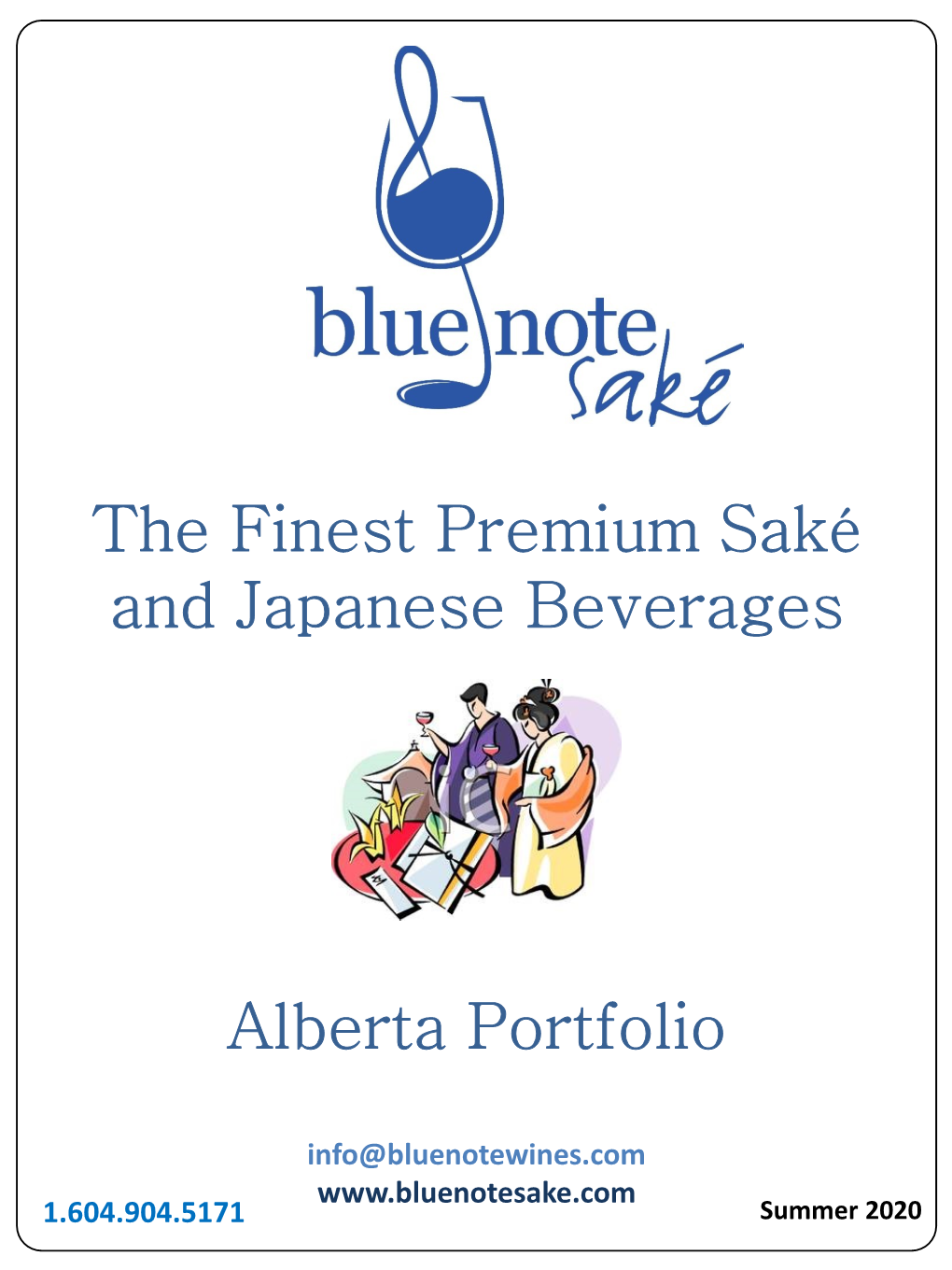 The Finest Premium Saké and Japanese Beverages Alberta Portfolio