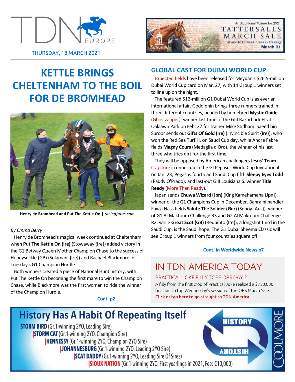 Tdn Europe • Page 2 of 8 • Thetdn.Com Thursday • 18 March 2021