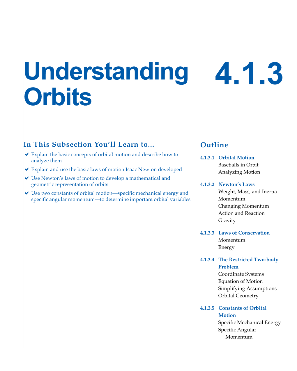 4.1.3 Understanding Orbits