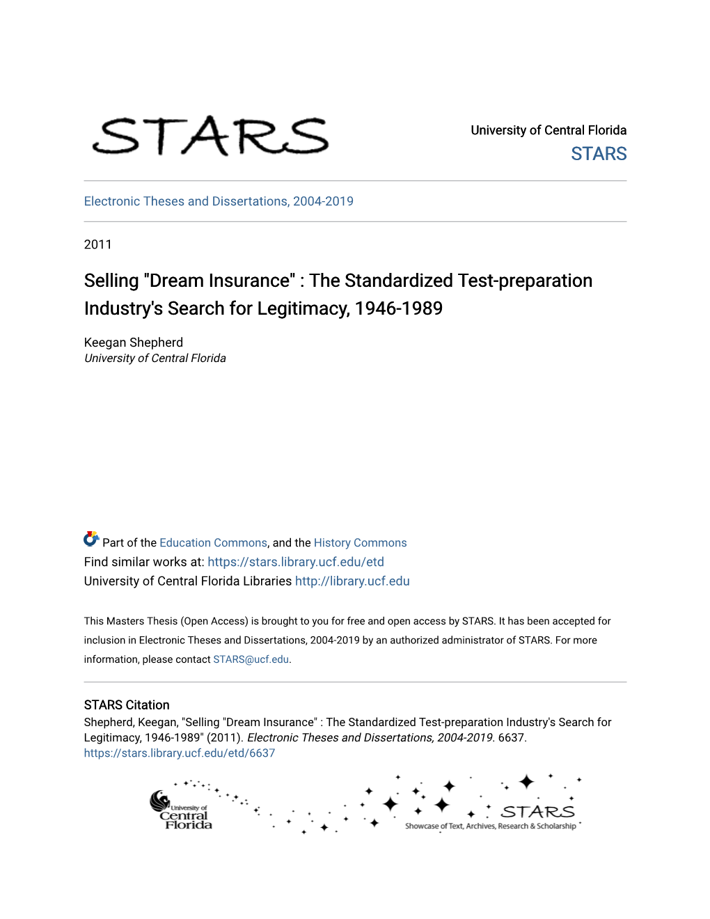 The Standardized Test-Preparation Industry's Search for Legitimacy, 1946-1989