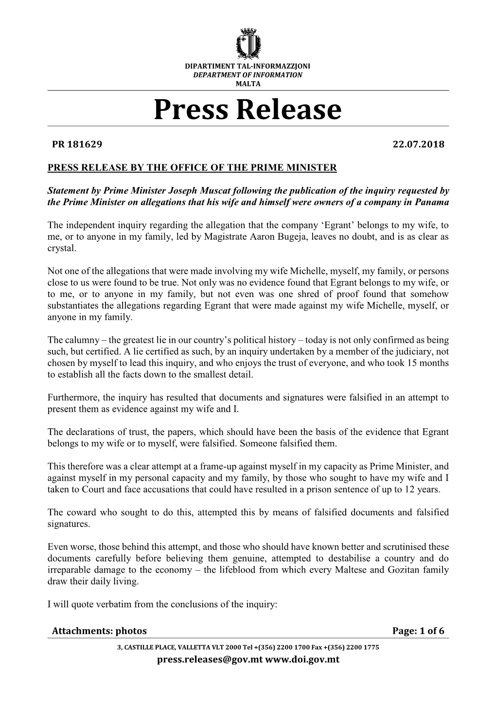 Press Release