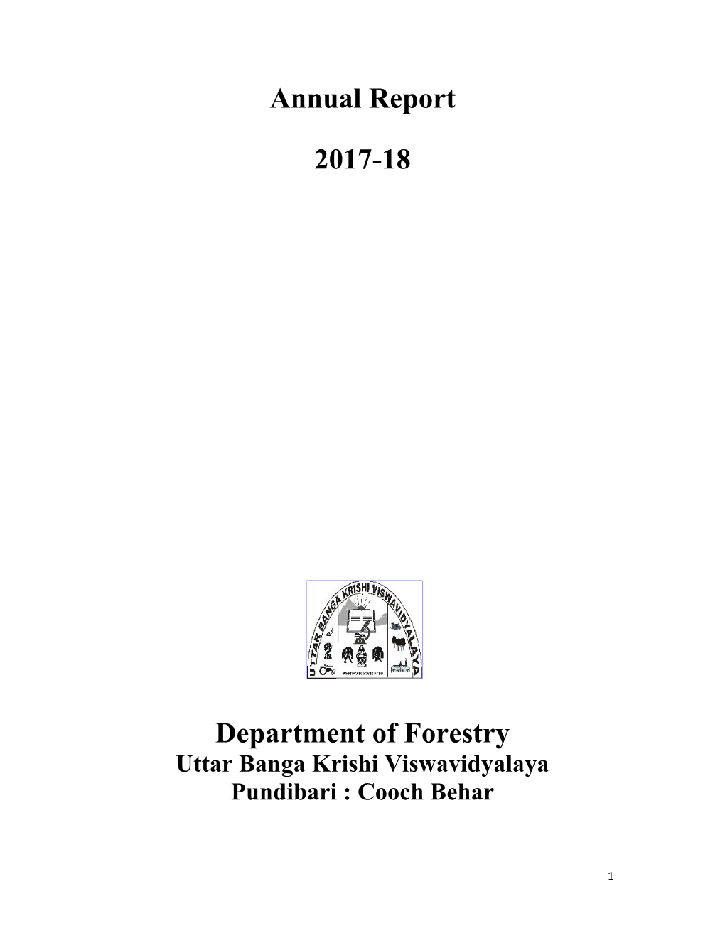 Annual Report 2017-18 Department of Forestry