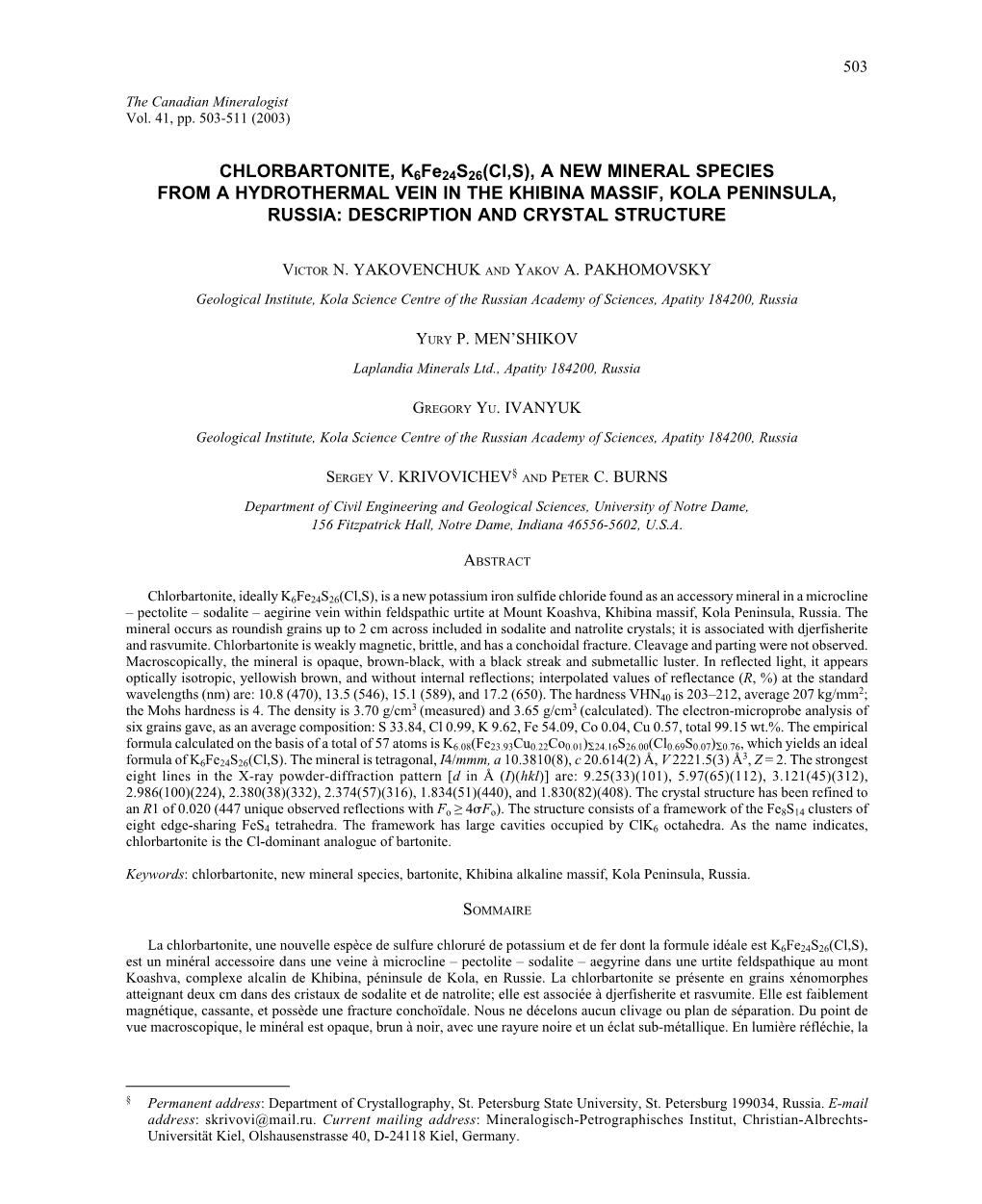 A New Mineral Species from a Hydrothermal Vein in the Khibina Massif, Kola Peninsula, Russia: Description and Crystal Structure