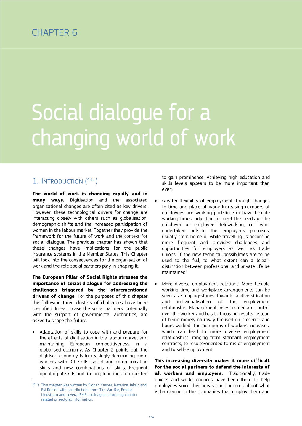 Social Dialogue for a Changing World of Work