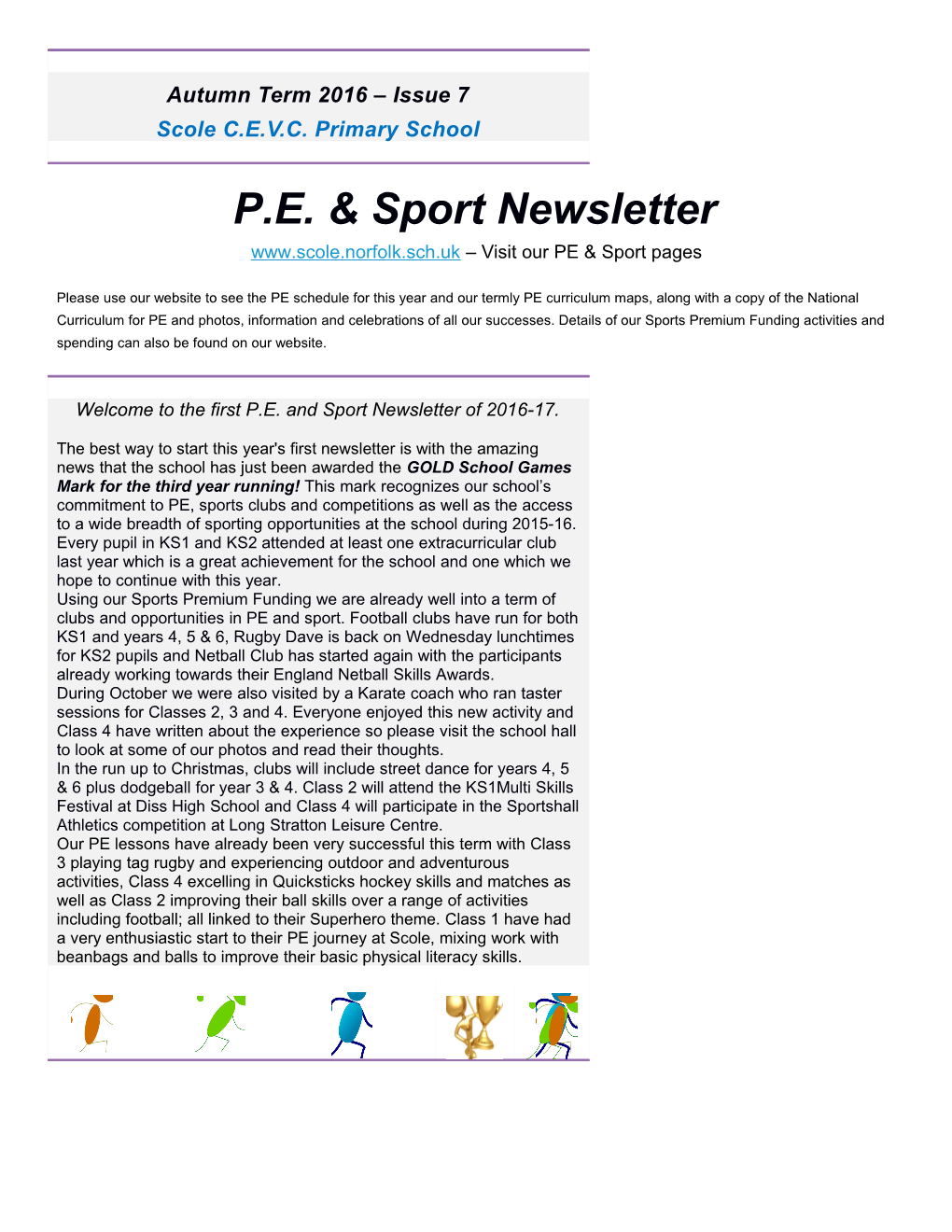 P.E. & Sport Newsletter