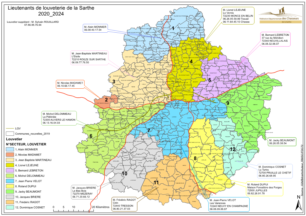 3 6 7 1 9 8 4 5 11 10 12 2 Lieutenants De Louveterie De La Sarthe 2020 2024