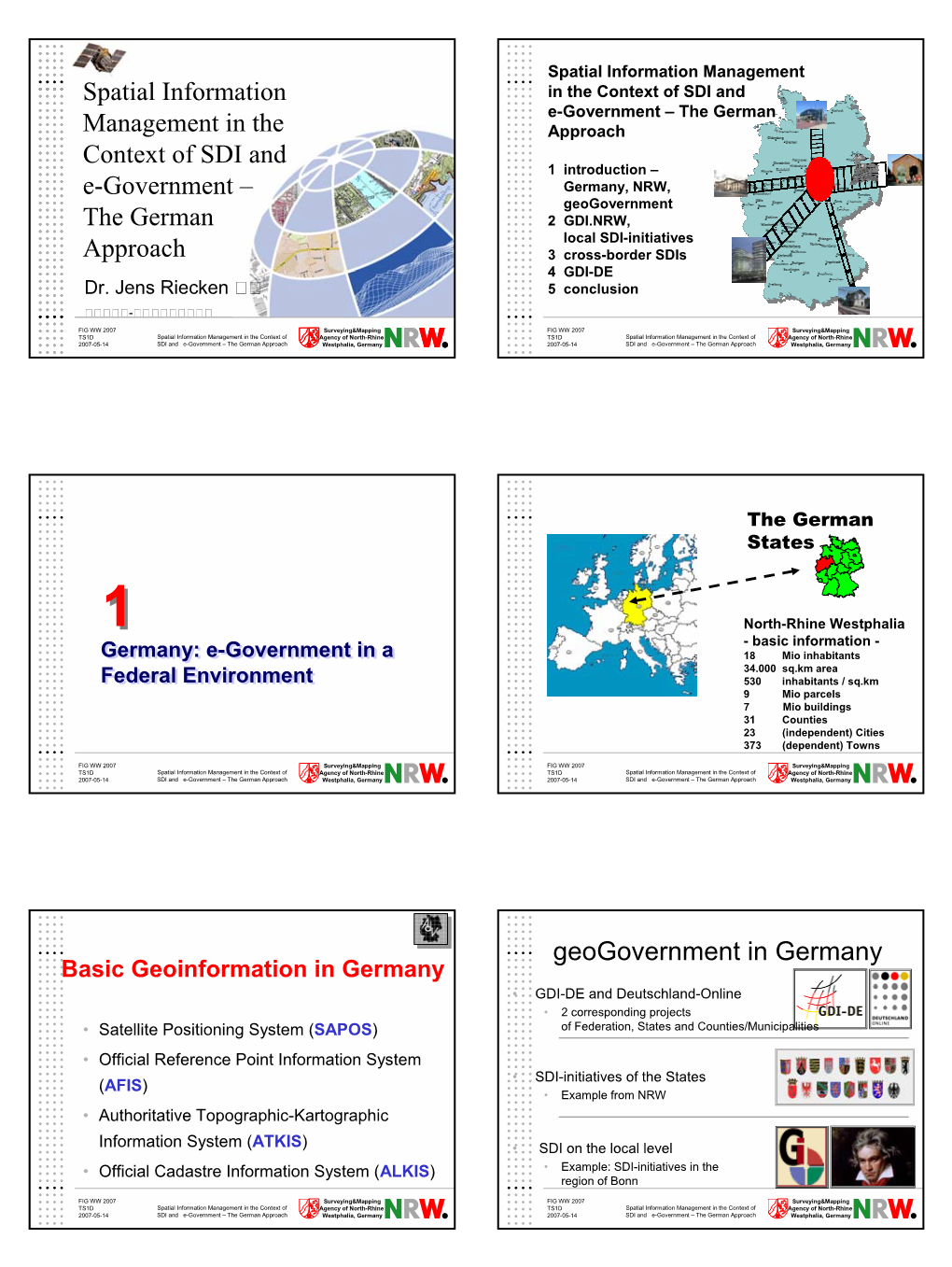 Spatial Information Management in the Context of SDI and E