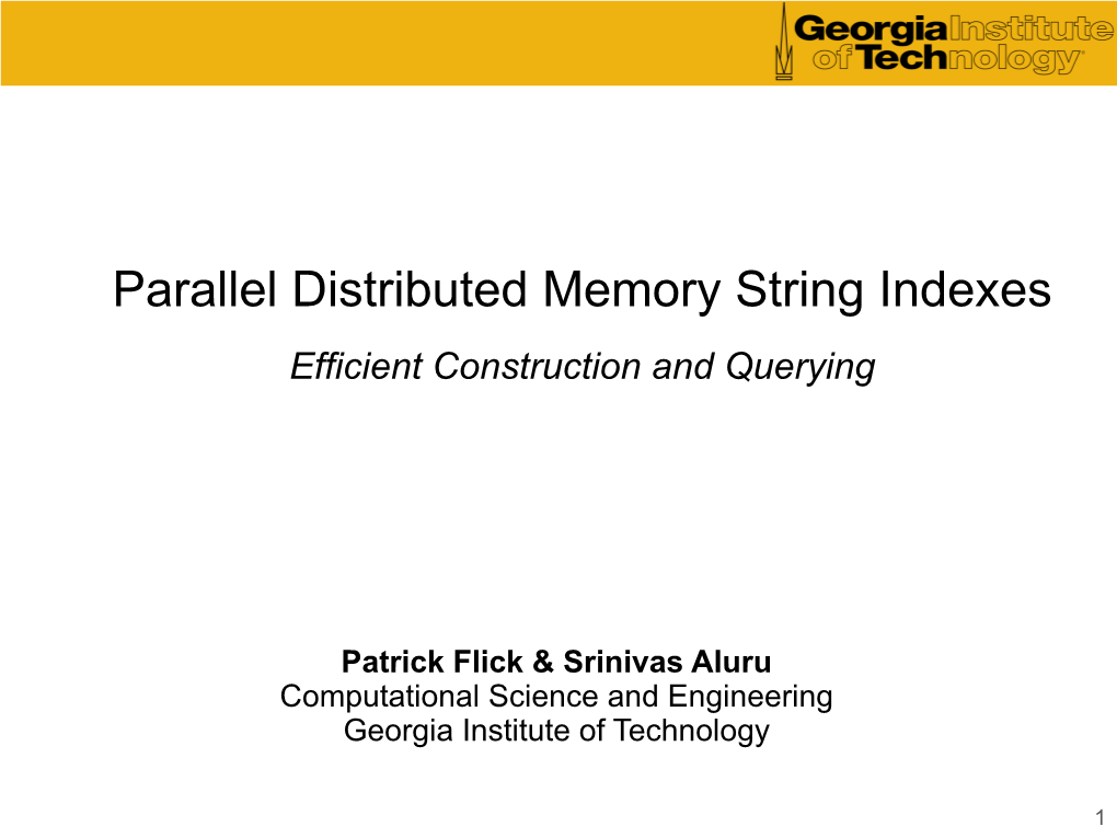 Parallel Distributed Memory String Indexes Efficient Construction and Querying