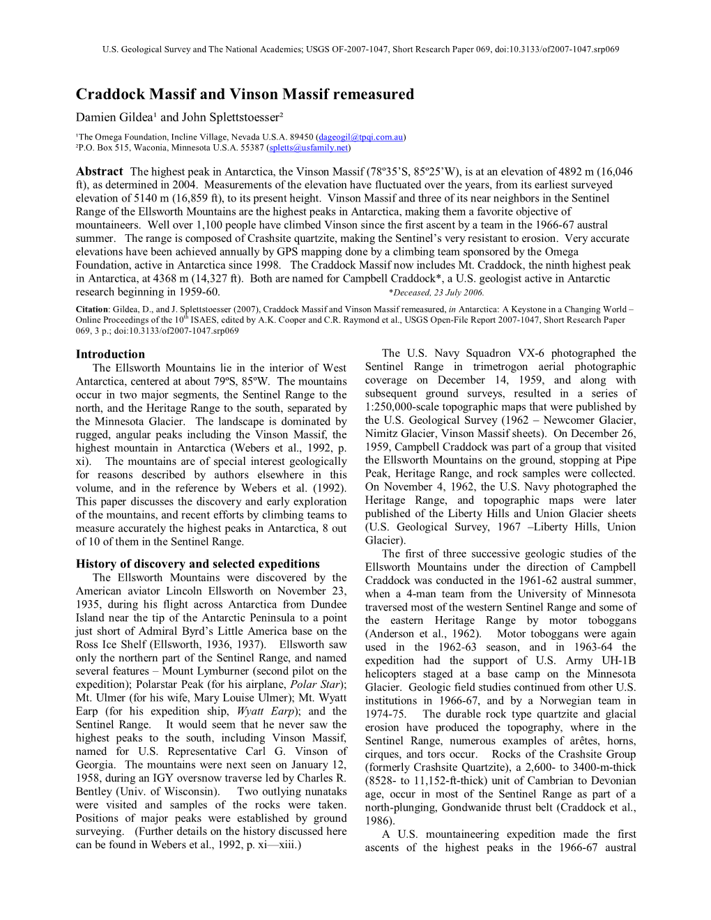 USGS Open-File Report 2007-1047, Short Research Paper 069, 3 P.; Doi:10.3133/Of2007-1047.Srp069