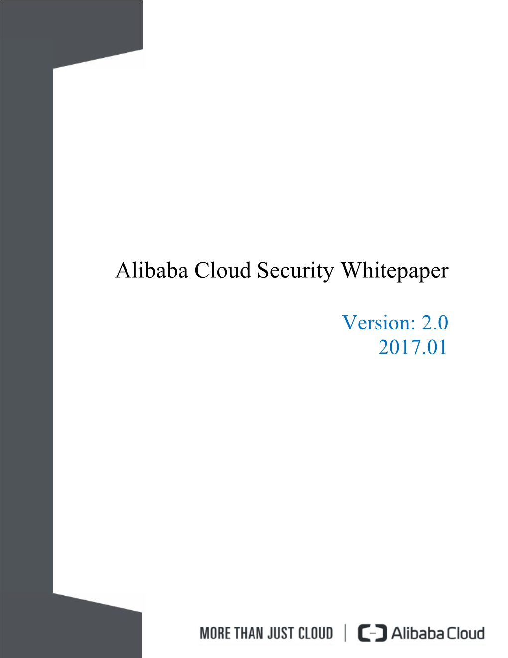 Alibaba Cloud Security Whitepaper V2 012017