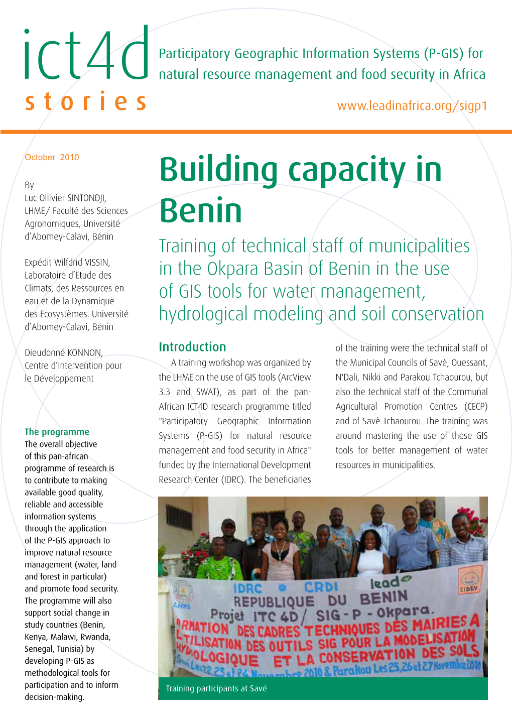 Building Capacity in Benin