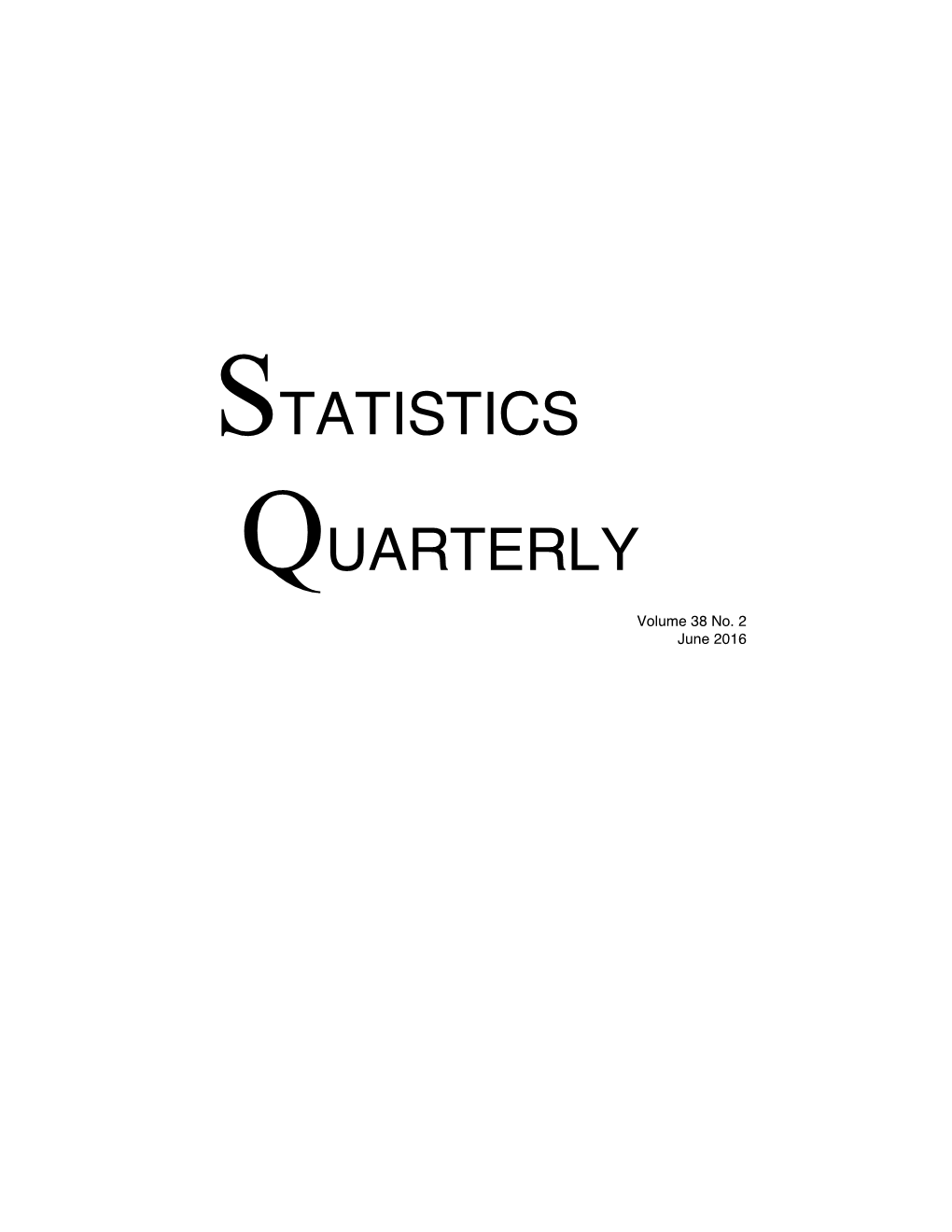 Statistics Quarterly Northwest Territories June 2016