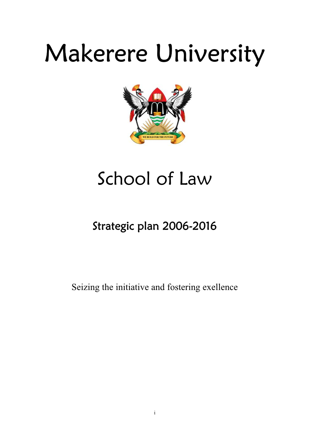 School of Law Strategic Plan