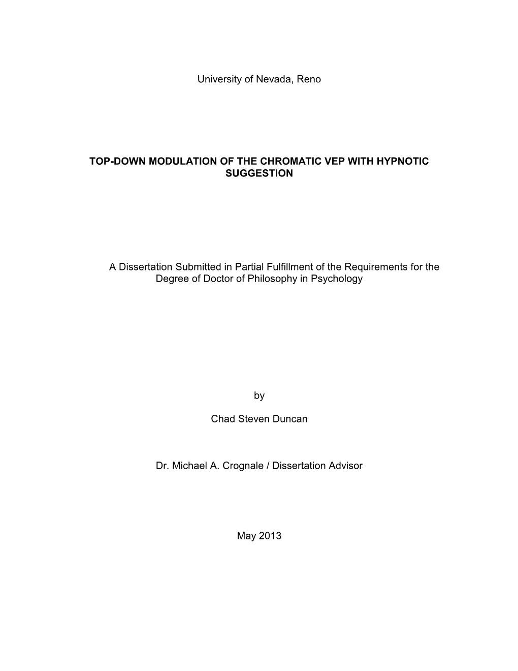 Dissertation Title Page Template