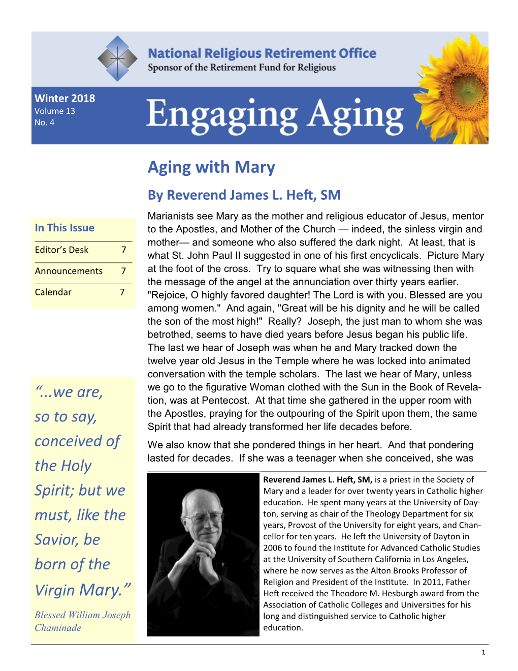 Engaging Aging Winter 2018