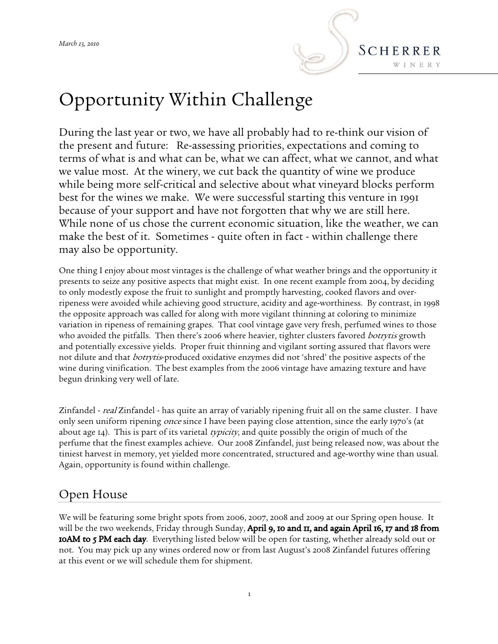 Opportunity Within Challenge