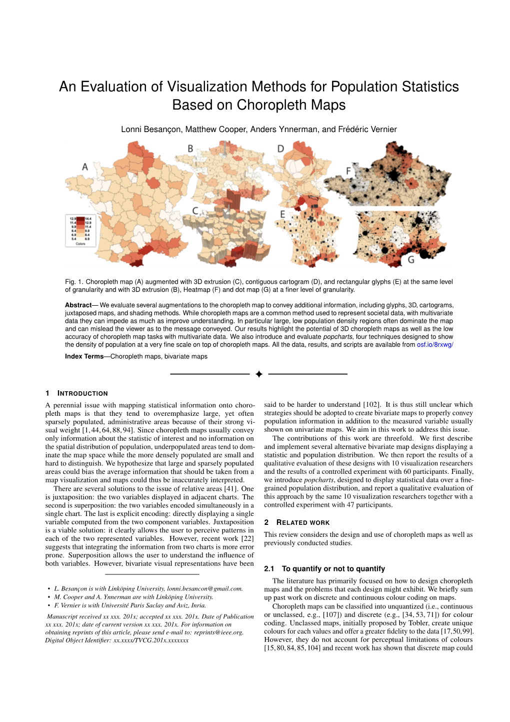 An Evaluation of Visualization Methods for Population Statistics Based on Choropleth Maps