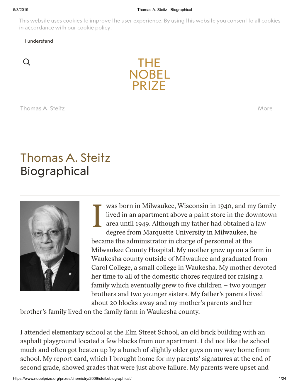 Nobel Prize Biography