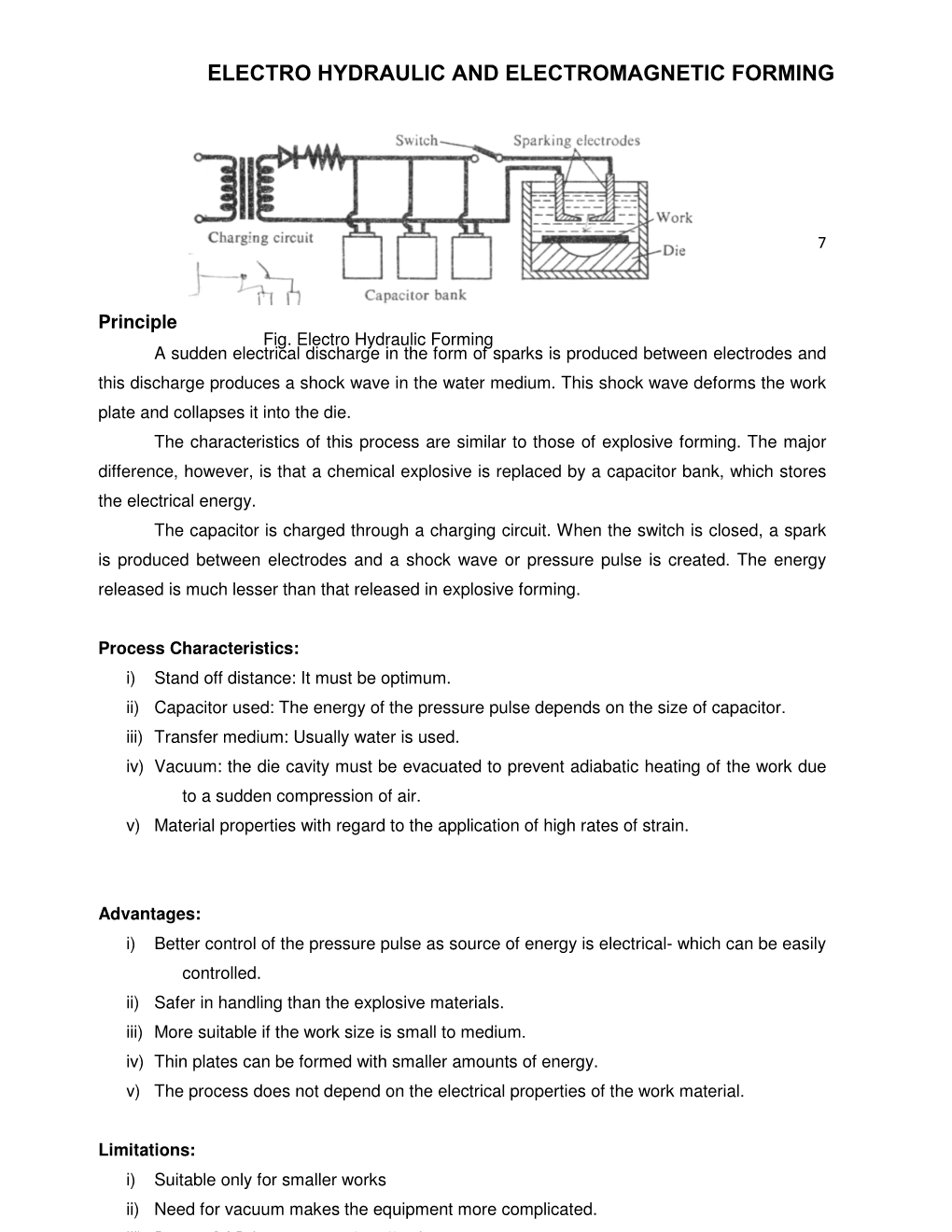 Electro Hydraulic and Electromagnetic Forming