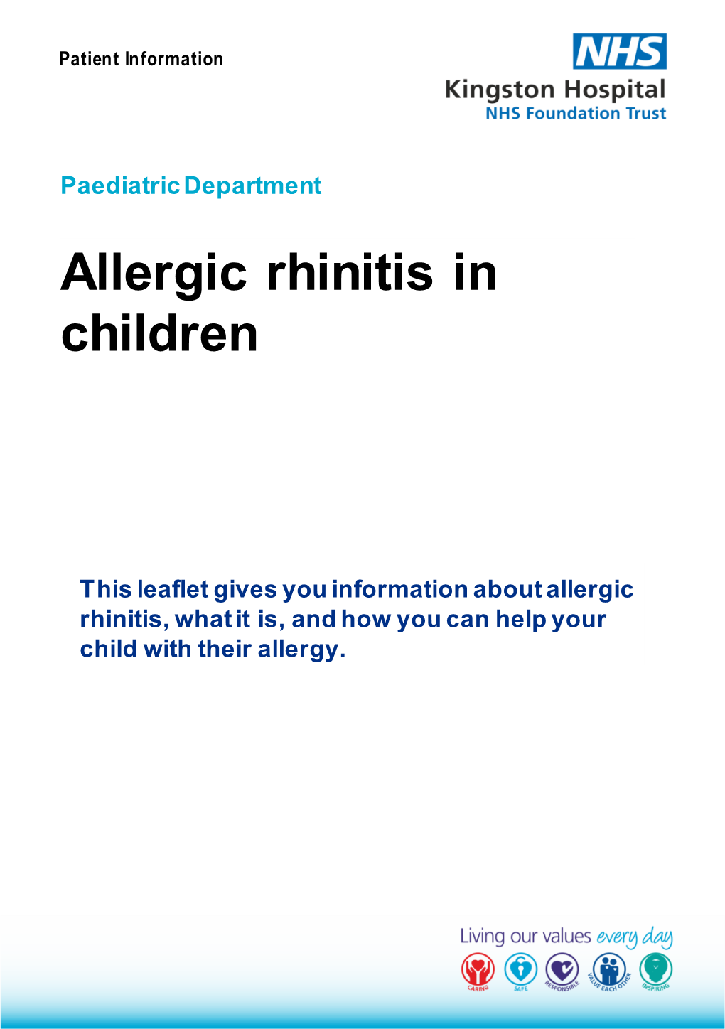 Allergic Rhinitis in Children