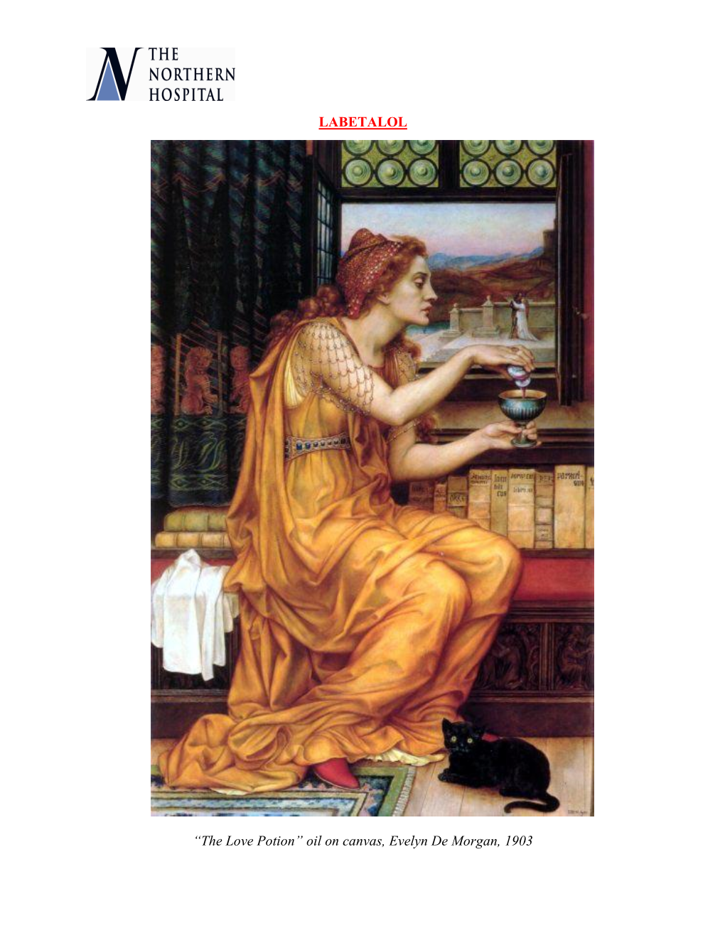 LABETALOL “The Love Potion” Oil on Canvas, Evelyn De Morgan, 1903