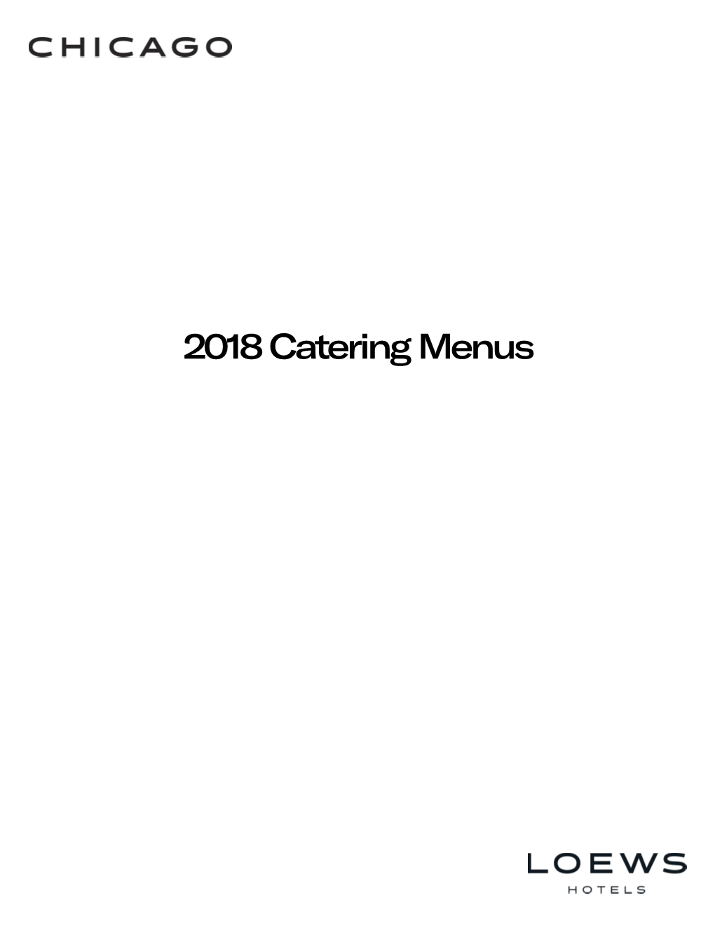 2018 Catering Menus